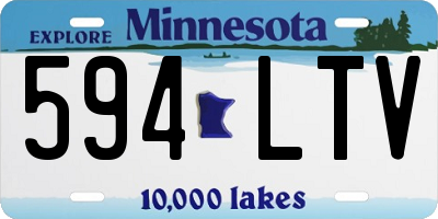 MN license plate 594LTV
