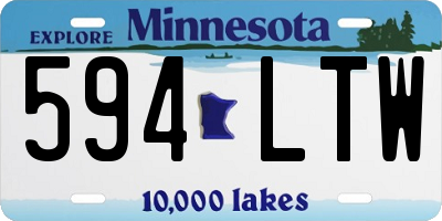 MN license plate 594LTW