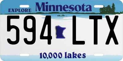 MN license plate 594LTX