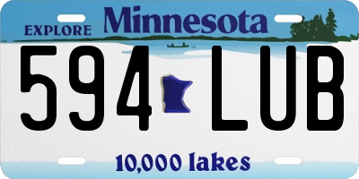 MN license plate 594LUB
