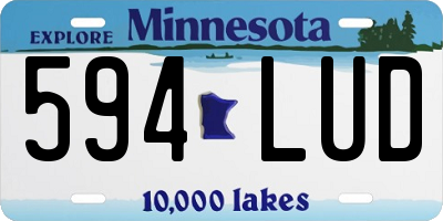MN license plate 594LUD