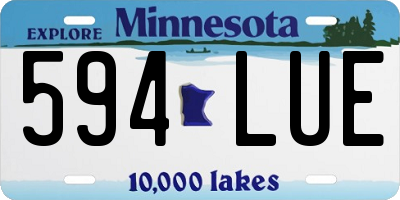 MN license plate 594LUE