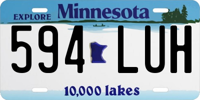 MN license plate 594LUH