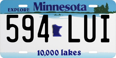 MN license plate 594LUI