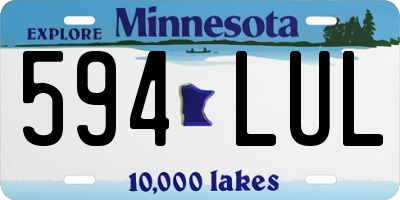 MN license plate 594LUL
