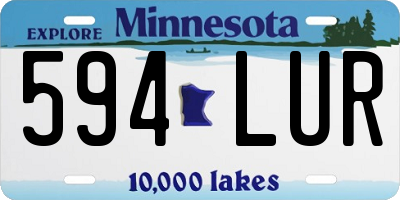 MN license plate 594LUR