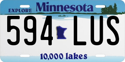 MN license plate 594LUS