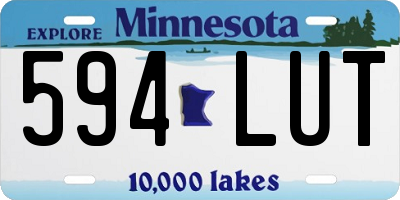 MN license plate 594LUT