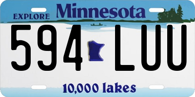 MN license plate 594LUU