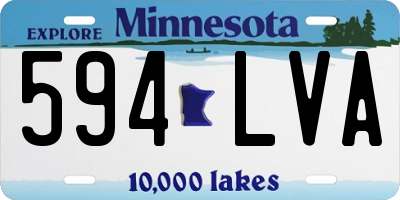 MN license plate 594LVA