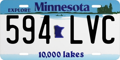 MN license plate 594LVC
