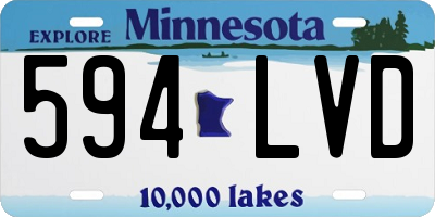 MN license plate 594LVD
