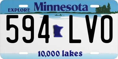 MN license plate 594LVO