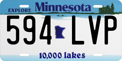 MN license plate 594LVP