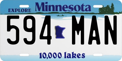 MN license plate 594MAN