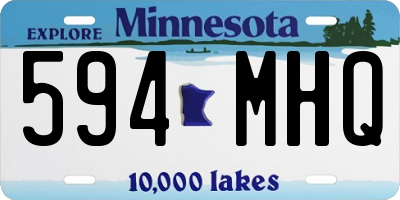 MN license plate 594MHQ