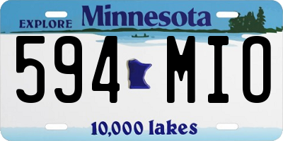 MN license plate 594MIO