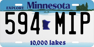 MN license plate 594MIP