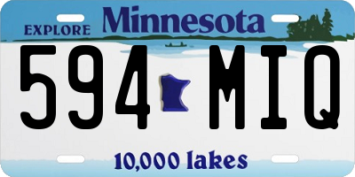 MN license plate 594MIQ