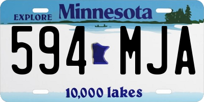 MN license plate 594MJA