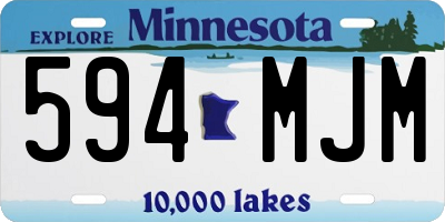 MN license plate 594MJM