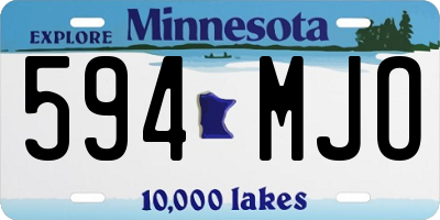 MN license plate 594MJO