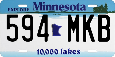 MN license plate 594MKB