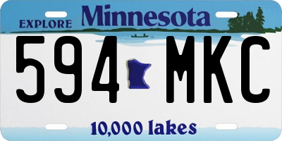 MN license plate 594MKC