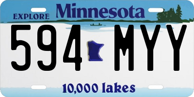 MN license plate 594MYY