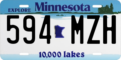 MN license plate 594MZH