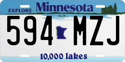 MN license plate 594MZJ