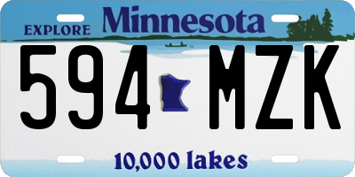 MN license plate 594MZK