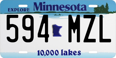 MN license plate 594MZL