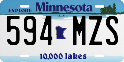 MN license plate 594MZS