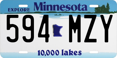 MN license plate 594MZY