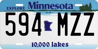 MN license plate 594MZZ