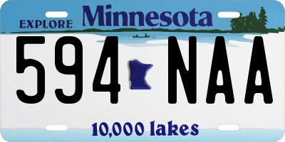 MN license plate 594NAA