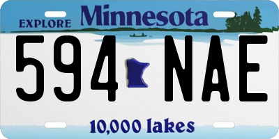 MN license plate 594NAE