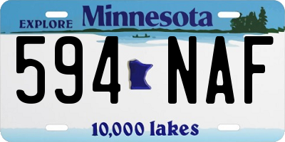 MN license plate 594NAF