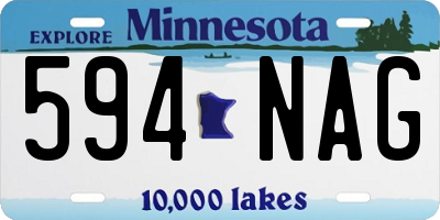 MN license plate 594NAG