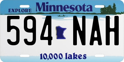 MN license plate 594NAH