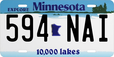 MN license plate 594NAI