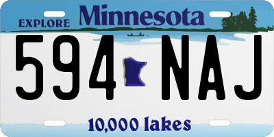 MN license plate 594NAJ