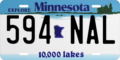 MN license plate 594NAL