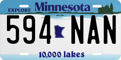 MN license plate 594NAN