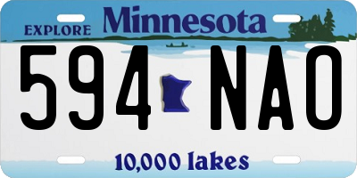 MN license plate 594NAO