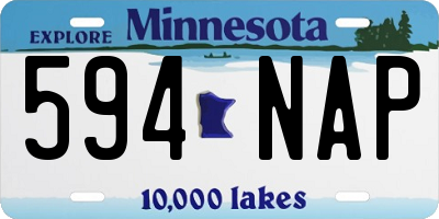 MN license plate 594NAP
