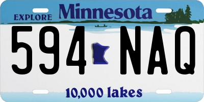 MN license plate 594NAQ