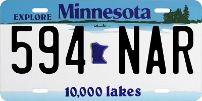 MN license plate 594NAR