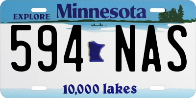 MN license plate 594NAS